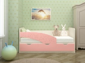 Кровать Бабочки 1,6м (Розовый металлик) в Боготоле - bogotol.katalogmebeli.com | фото
