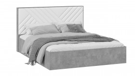 Кровать без ПМ «Хилтон» Тип 1 Ателье светлый/Белый в Боготоле - bogotol.katalogmebeli.com | фото 1