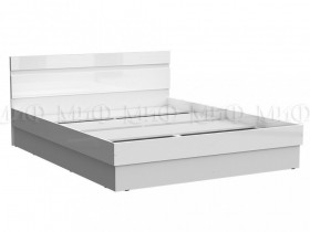 Кровать Челси 1400 (Белый/Белый глянец) в Боготоле - bogotol.katalogmebeli.com | фото