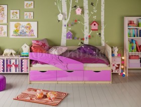 Кровать детская 1,6м Дельфин (Сиреневый металлик) в Боготоле - bogotol.katalogmebeli.com | фото