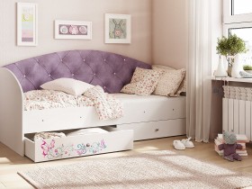 Кровать детская Эльза Белый/Фиолетовый в Боготоле - bogotol.katalogmebeli.com | фото