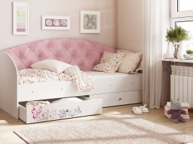Кровать детская Эльза Белый/Розовый в Боготоле - bogotol.katalogmebeli.com | фото