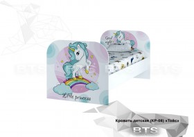Кровать детская КР-08 Тойс (белый/белый,фотопечать Little Pony) в Боготоле - bogotol.katalogmebeli.com | фото