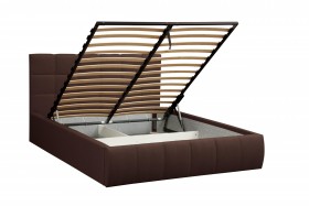 Кровать "Диана" ш. 1600 (Н=1010мм) (жаккард шоколад) в Боготоле - bogotol.katalogmebeli.com | фото 1