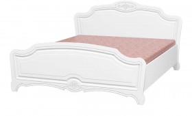 Кровать двойная 1400х2000 (комплект) Лотос (Белый/Белый Глянец) в Боготоле - bogotol.katalogmebeli.com | фото