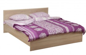 Кровать двойная 21.53 (дуб сонома/отк-мех/1600) в Боготоле - bogotol.katalogmebeli.com | фото