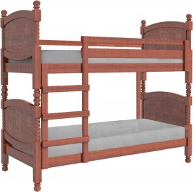 Кровать двухъярусная Валерия из массива сосны 800*1890 Орех в Боготоле - bogotol.katalogmebeli.com | фото