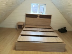 Кровать Николь 1.6 (Венге/Лиственница светлая) в Боготоле - bogotol.katalogmebeli.com | фото 2