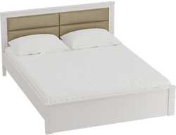 Кровать Элана 1400 с основанием Бодега белая в Боготоле - bogotol.katalogmebeli.com | фото 1