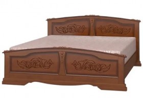 Кровать Елена из массива сосны 1200*2000 Орех в Боготоле - bogotol.katalogmebeli.com | фото 4
