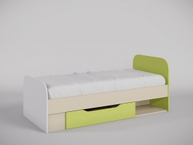 Кровать Эппл 1650х750 (Зеленый/Белый/корпус Клен) в Боготоле - bogotol.katalogmebeli.com | фото
