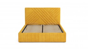 Кровать Гамма ш. 1400 (без основания для хранения) (велюр тенерифе куркума) в Боготоле - bogotol.katalogmebeli.com | фото 2