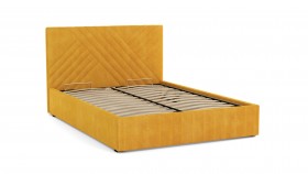 Кровать Гамма ш. 1400 (без основания для хранения) (велюр тенерифе куркума) в Боготоле - bogotol.katalogmebeli.com | фото 3