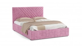 Кровать Гамма ш. 1400 (без основания для хранения) (велюр тенерифе розовый) в Боготоле - bogotol.katalogmebeli.com | фото 1