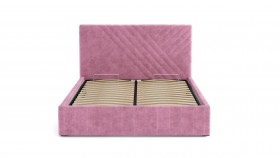 Кровать Гамма ш. 1400 (без основания для хранения) (велюр тенерифе розовый) в Боготоле - bogotol.katalogmebeli.com | фото 2
