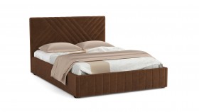 Кровать Гамма ш. 1400 (без основания для хранения) (велюр тенерифе шоколад) в Боготоле - bogotol.katalogmebeli.com | фото 1