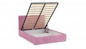 Кровать Гамма ш. 1400 (с основанием для хранения) (велюр тенерифе розовый) в Боготоле - bogotol.katalogmebeli.com | фото 3