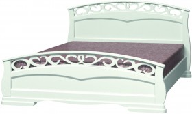 Кровать Грация-1 из массива сосны 1600*2000 Белый античный в Боготоле - bogotol.katalogmebeli.com | фото 5