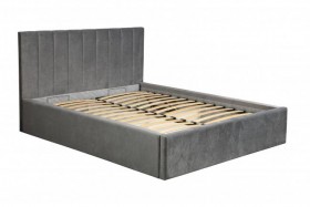 Кровать "Юнона" ш. 1600 (Н=1020мм) (ягуар грей) в Боготоле - bogotol.katalogmebeli.com | фото