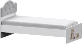 Кровать Каспер с мягкой спинкой и фотопечатью (800х1900) Белый в Боготоле - bogotol.katalogmebeli.com | фото