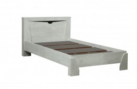 Кровать одинарная 33.07 с настилом "Лючия" (ш. 900)/(бетон пайн белый / венге / белый) в Боготоле - bogotol.katalogmebeli.com | фото 2