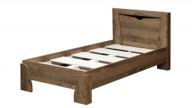 Кровать одинарная 33.07 с настилом "Лючия" (ш. 900)/(кейптаун / венге / белый) в Боготоле - bogotol.katalogmebeli.com | фото 1