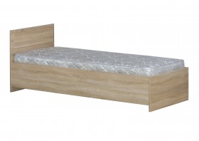 Кровать одинарная 800-2 без матраса (прямые спинки) Дуб Сонома в Боготоле - bogotol.katalogmebeli.com | фото