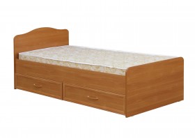 Кровать одинарная с ящиками 800-1 без матраса (круглые спинки) Вишня Оксфорд в Боготоле - bogotol.katalogmebeli.com | фото