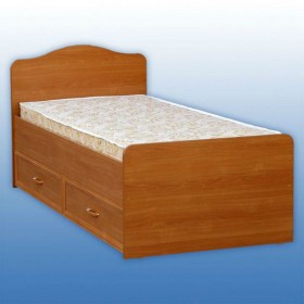 Кровать одинарная 800-2 без матраса (прямые спинки) Дуб Сонома в Боготоле - bogotol.katalogmebeli.com | фото 2