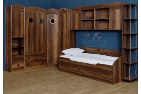 Кровать с 2-мя ящиками «Навигатор» (Дуб Каньон) в Боготоле - bogotol.katalogmebeli.com | фото 10