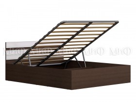 Кровать с подъемным механизмом Нэнси 1,4м (Венге/белый глянец) в Боготоле - bogotol.katalogmebeli.com | фото