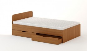 Кровать с ящиками 1200 (Бук темный) в Боготоле - bogotol.katalogmebeli.com | фото