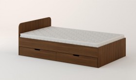 Кровать с ящиками 1200 (Орех темный) в Боготоле - bogotol.katalogmebeli.com | фото