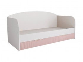 Кровать с ящиками ДКД 2000.1 Лавис (Белый софт/Роза/корпус Белый) в Боготоле - bogotol.katalogmebeli.com | фото 1