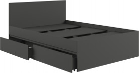 Кровать с ящиками К1.4М Мадера Графит в Боготоле - bogotol.katalogmebeli.com | фото 3