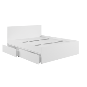 Кровать с ящиками К1.6М Мадера Белый в Боготоле - bogotol.katalogmebeli.com | фото 3