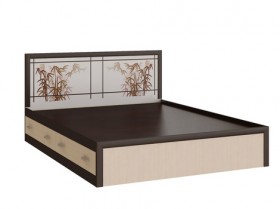 Кровать с ящиками 1,6м Мальта (Дуб венге/Дуб беленый) в Боготоле - bogotol.katalogmebeli.com | фото