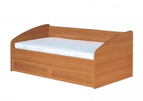 Кровать с ящиками с задней спинкой 900-1 без матраса Вишня Оксфорд в Боготоле - bogotol.katalogmebeli.com | фото 1