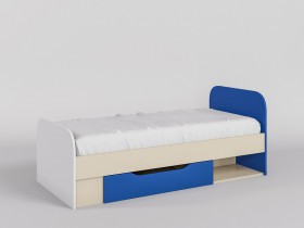 Кровать Скай 1650х750 (Синий/Белый/корпус Клен) в Боготоле - bogotol.katalogmebeli.com | фото