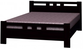 Кровать Вероника-2 из массива сосны 900*2000 Орех темный в Боготоле - bogotol.katalogmebeli.com | фото 5