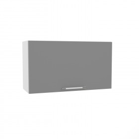 Квадро ВПГ 800 шкаф верхний горизонтальный высокий (Красная кожа/корпус Серый) в Боготоле - bogotol.katalogmebeli.com | фото