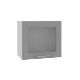 Квадро ВПГС 500 шкаф верхний горизонтальный со стеклом высокий (Железо/корпус Серый) в Боготоле - bogotol.katalogmebeli.com | фото