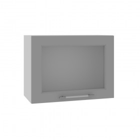 Квадро ВПГС 600 шкаф верхний горизонтальный со стеклом высокий (Железо/корпус Серый) в Боготоле - bogotol.katalogmebeli.com | фото