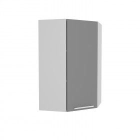 Квадро ВПУ 550 шкаф верхний угловой высокий (Железо/корпус Серый) в Боготоле - bogotol.katalogmebeli.com | фото