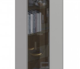 Милан СБ-3256 Шкаф-витрина Серый/МДФ Светло серый в Боготоле - bogotol.katalogmebeli.com | фото 4