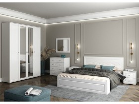 Модульная спальня Барселона (Белый/Белый глянец) в Боготоле - bogotol.katalogmebeli.com | фото