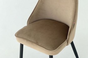 Набор стульев Милан 2 шт (беж велюр/белый) в Боготоле - bogotol.katalogmebeli.com | фото 3