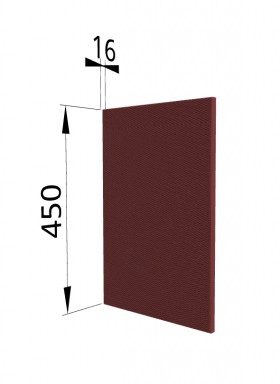Панель торцевая (для шкафа горизонтального высокого) ВПГ Квадро (Красная кожа) в Боготоле - bogotol.katalogmebeli.com | фото