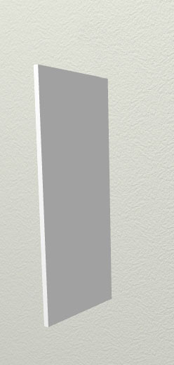 Панель торцевая П Капля (для шкафа верхнего) Белый в Боготоле - bogotol.katalogmebeli.com | фото