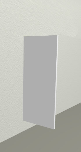 Панель торцевая СТ 400 Капля (для шкафа торцевого нижнего) Белый в Боготоле - bogotol.katalogmebeli.com | фото